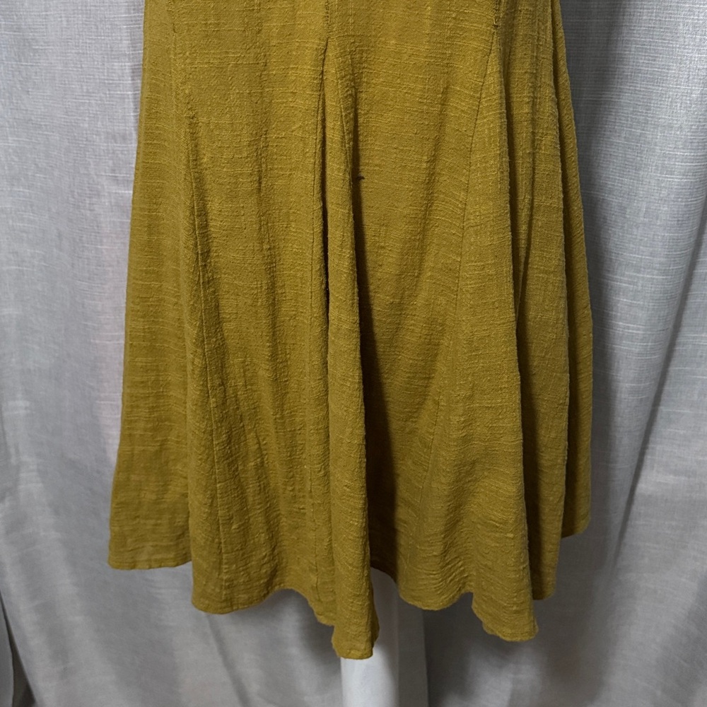 100% Cotton Lush Brand Skater Style Strappy Dress-Sz S-Chartreuse-GUC - Picture 7 of 16